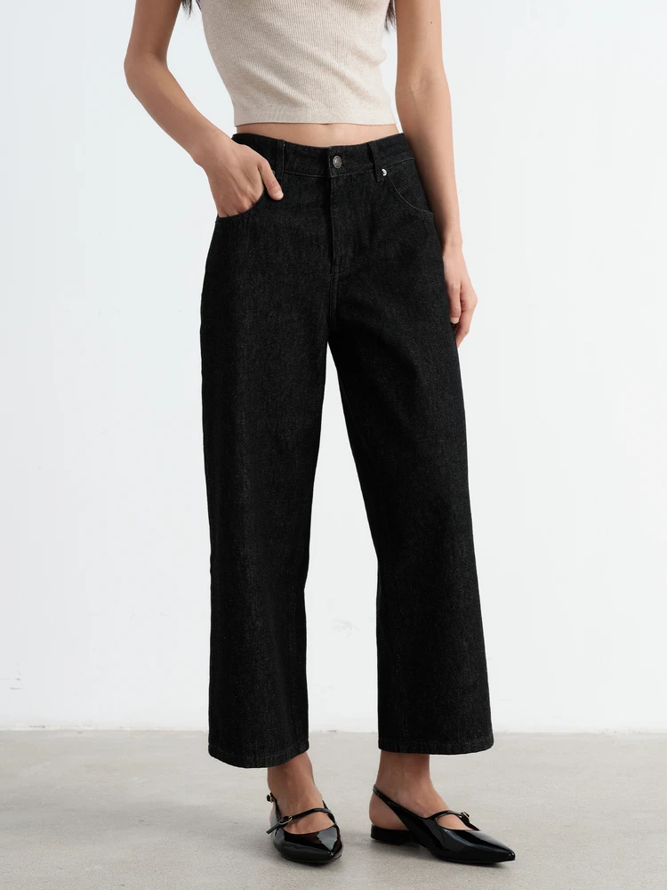 

Женские повседневные джинсы Tfa Vintage из комбинированной кожи с комфортной текстурой, прямого кроя, длиной 7/8, для города