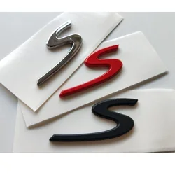 クロームシルバーマット光沢のある黒のトランク文字「s」emblems