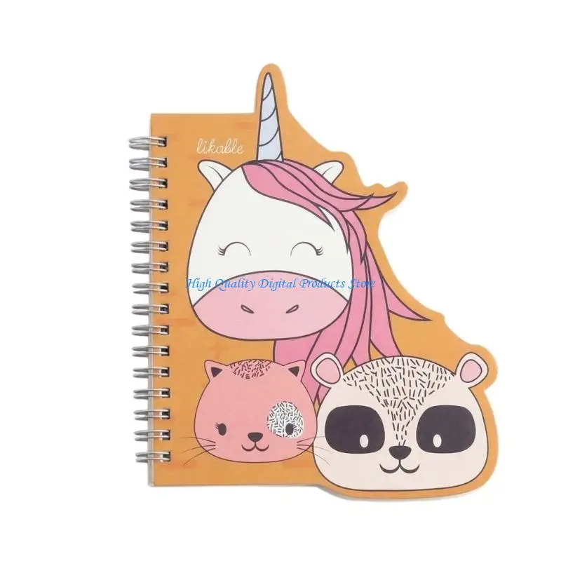 U2JE 1 Piece Hardcover Notebooks Spirals Binding Technology Tear Resistant Pages Notebooks Portable for Traveler Students