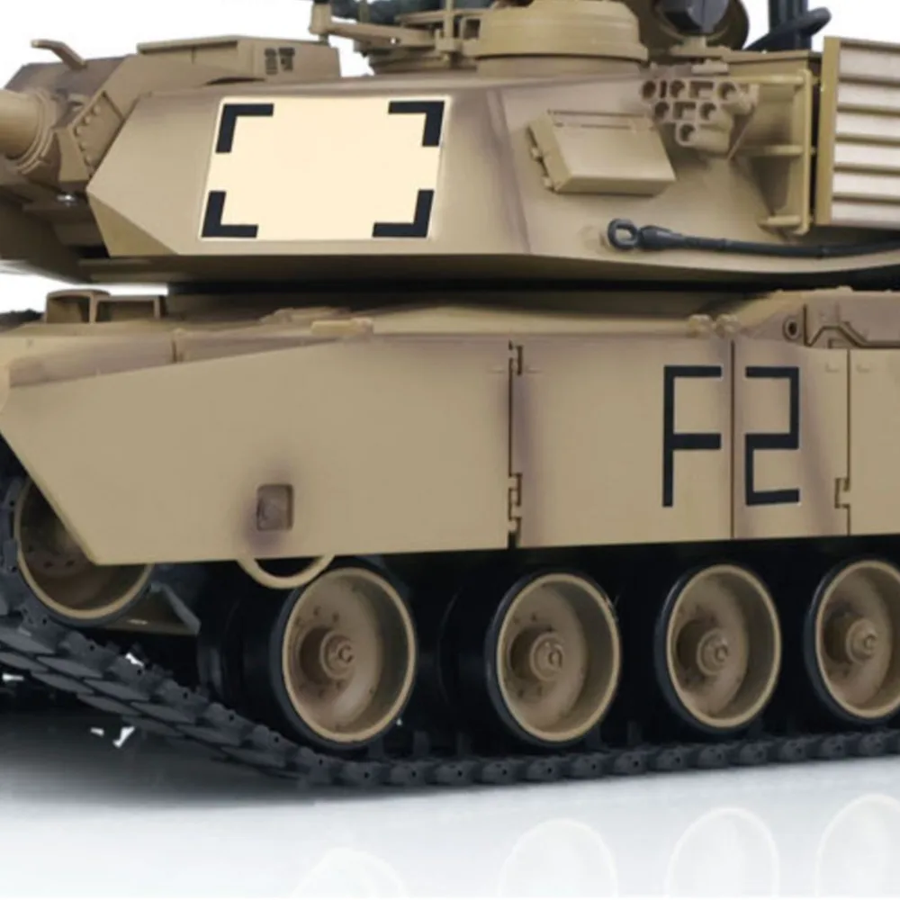 Henglong 1/16 7,0 plástico FPV M1A2 Abrams RC tanque 3918 caja de cambios barril retroceso IR combate ejército tanque de juguete