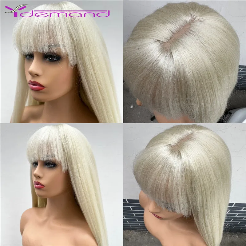 Y Demand Cosplay Long Straight Black Synthetic Wigs With Bangs For Women African American Lolita Daily Party Heat Resistant Fibr