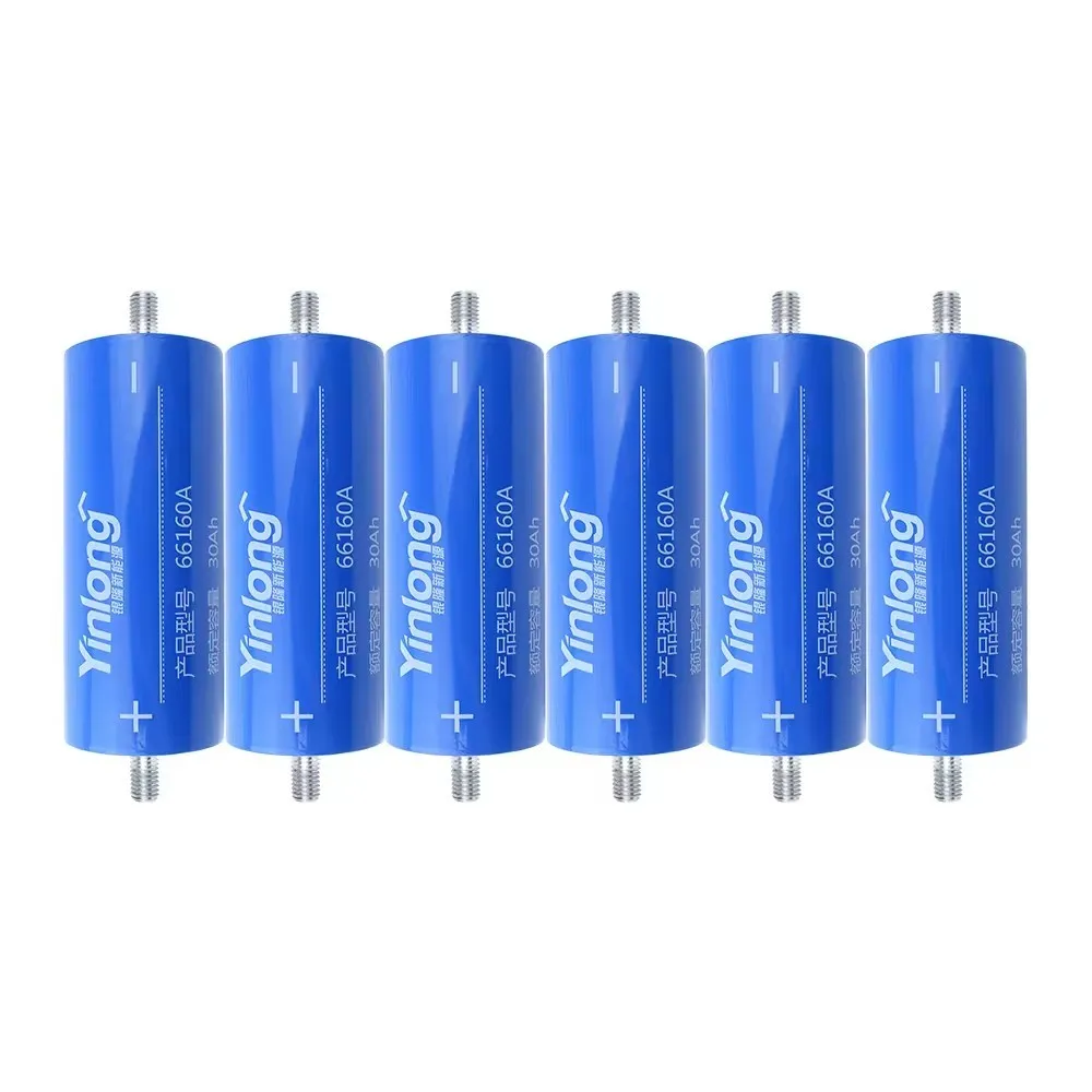 6Pcs High Discharge Rate LTO Battery Cell 2.3V 30Ah 30-Year Long Lifespan Rechargeable Lithium Titanate Battery for Solar Energy