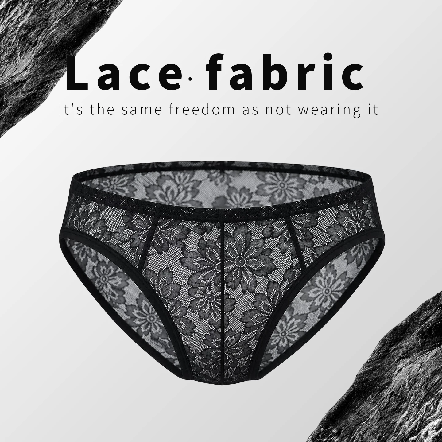 1/3Pcs Sexy Lace Men's Briefs Underwear Low Waist Openwork Breathable Mens Underpants Bikini Men's Summer Nylon Briefs Trunks