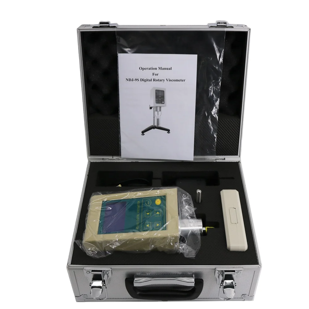 New NDJ-9S Digital Rotary Viscometer with Temperature Testing Liquid Viscosity Tester