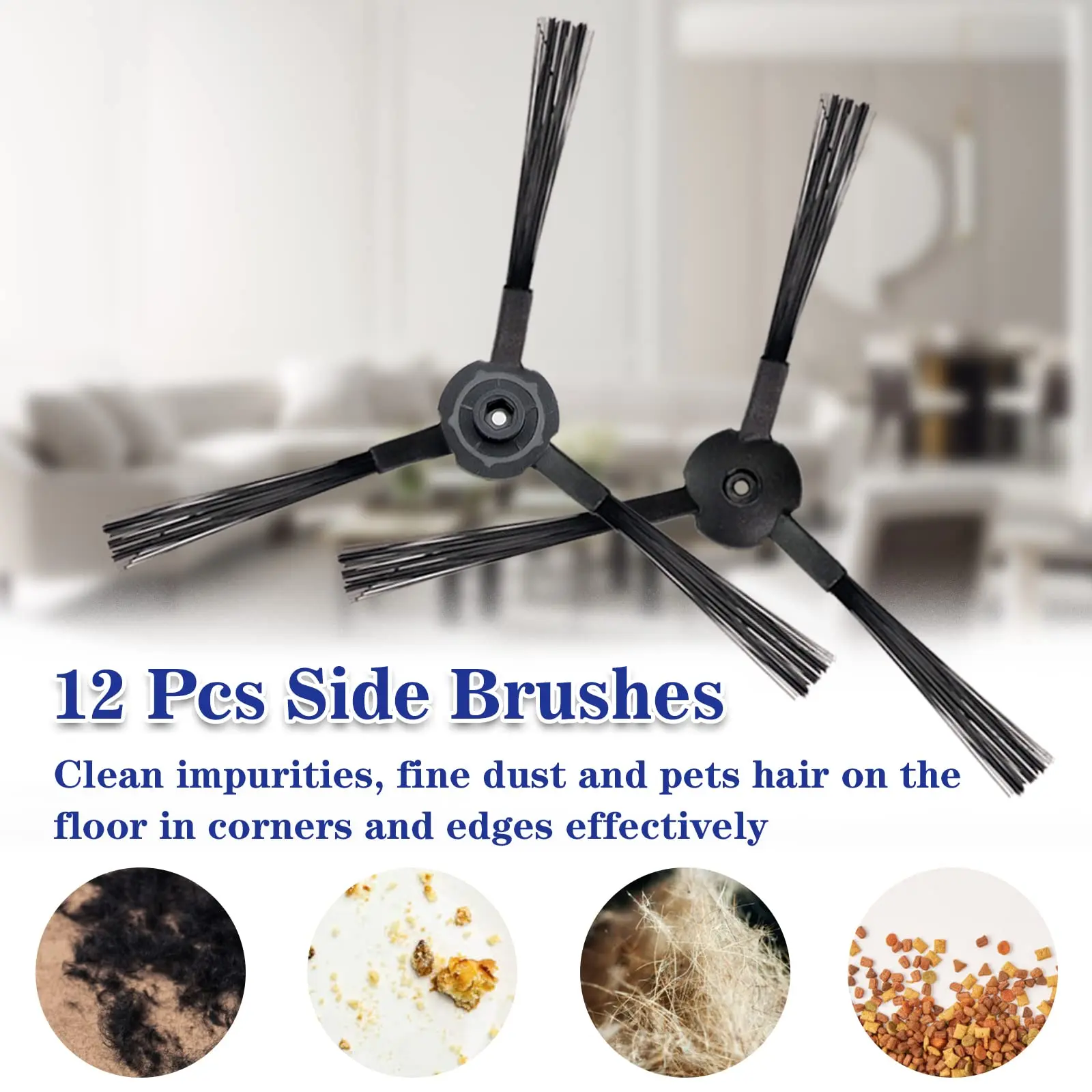 Lot de 6 brosses latérales pour aspirateur ILIFE V3/V5/V5S/V3S/Horizon A4/A4S/V50/V55/X5, accessoires et consommables