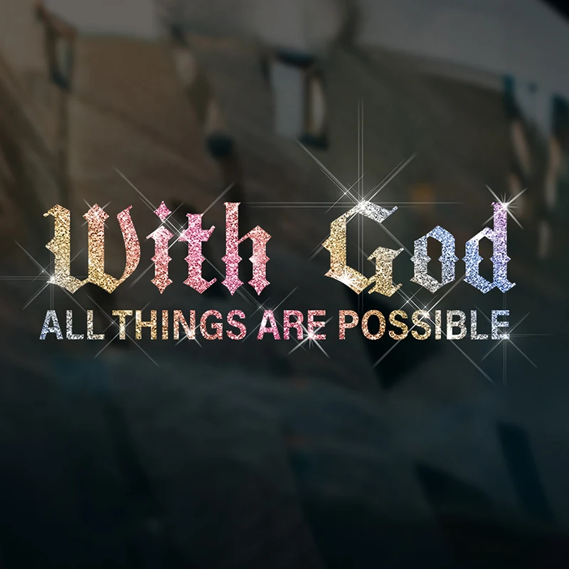 All Things Are Possible Vinyl Car Sticker Classic Racing Automotive Decal Styling Decoration Car Truck Laptop DIY Surface Decor