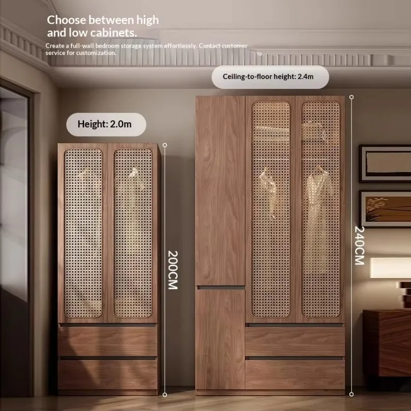 Modern Simplicity Wooden Multi-function Bedroom Wardrobe with One Door Top Segmented Design for Small Apartment Home Furniture