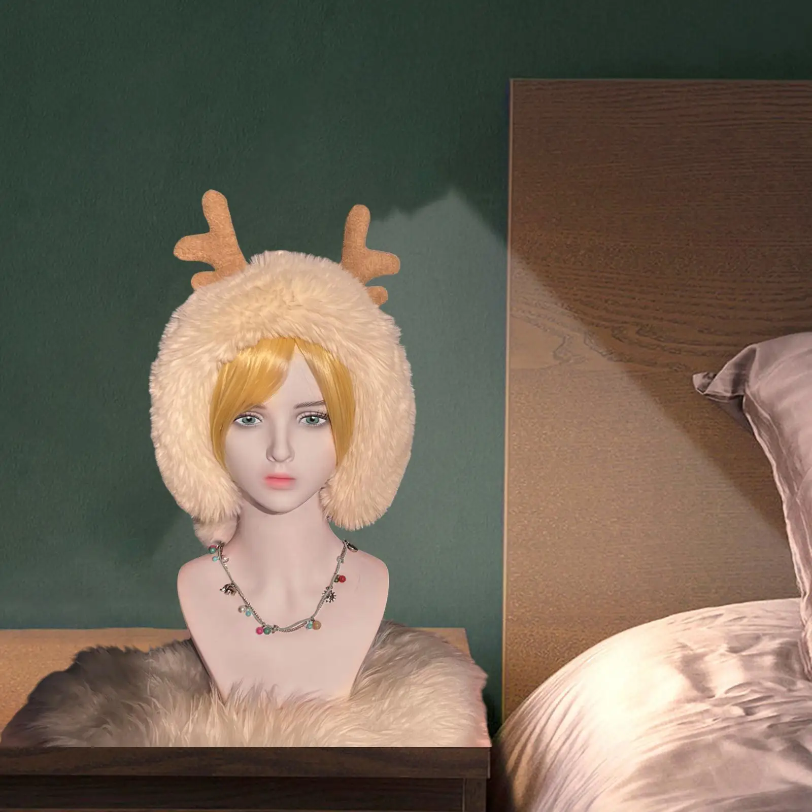 رأس عارضة أزياء، رأس عارضة أزياء أصلع أنثى خفيفة الوزن، رف رأس أنثى لصنع الشعر المستعار