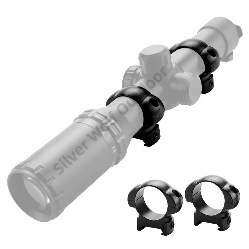 2Pcs/Set  Medium Profle 30mm Hunting Rifle Scope Steel Mounts Ring with 21mm Picatinny Rail Tactical Flashlight Mount