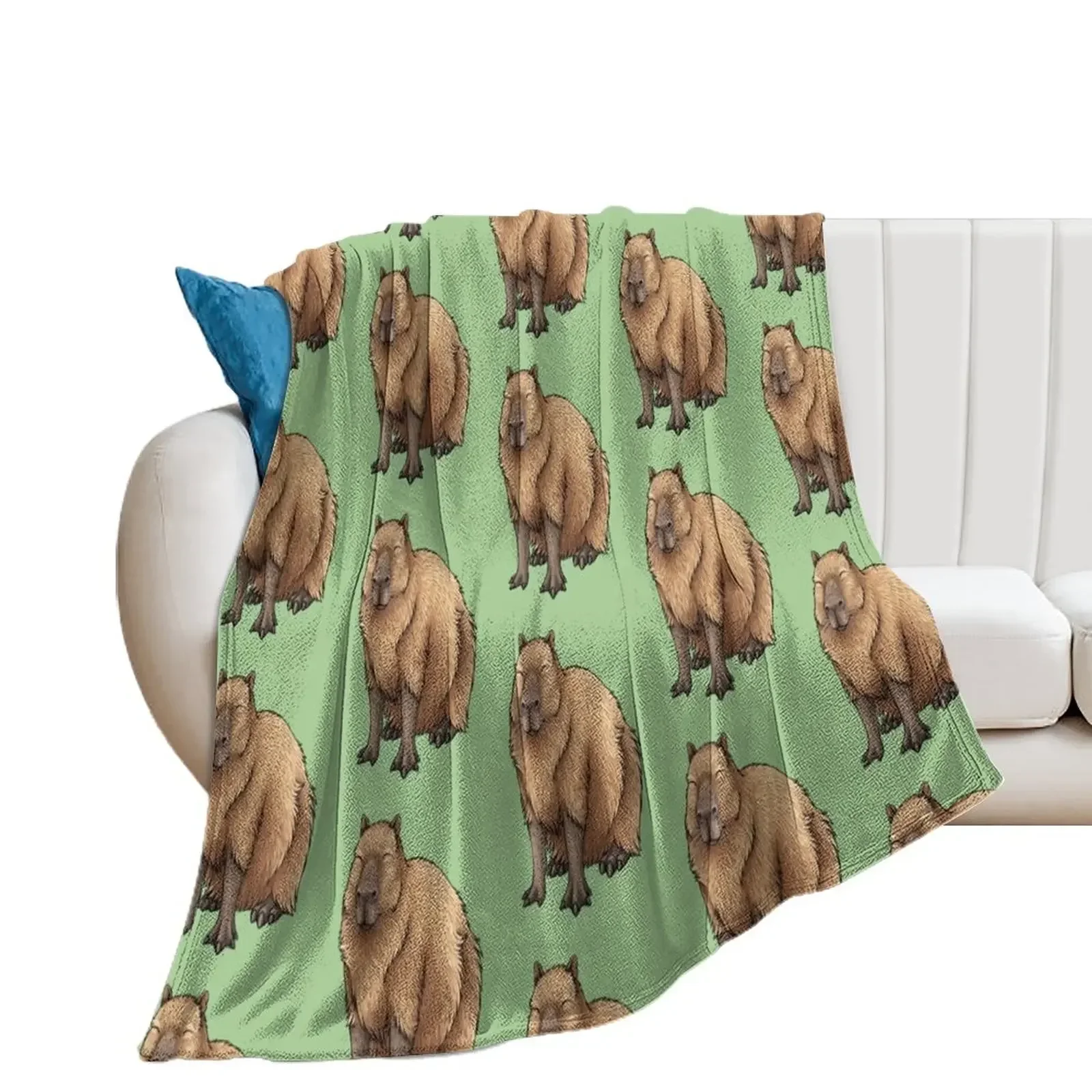 

Capybaras Throw Blanket Fashion Sofas Retros Decorative Throw Blankets