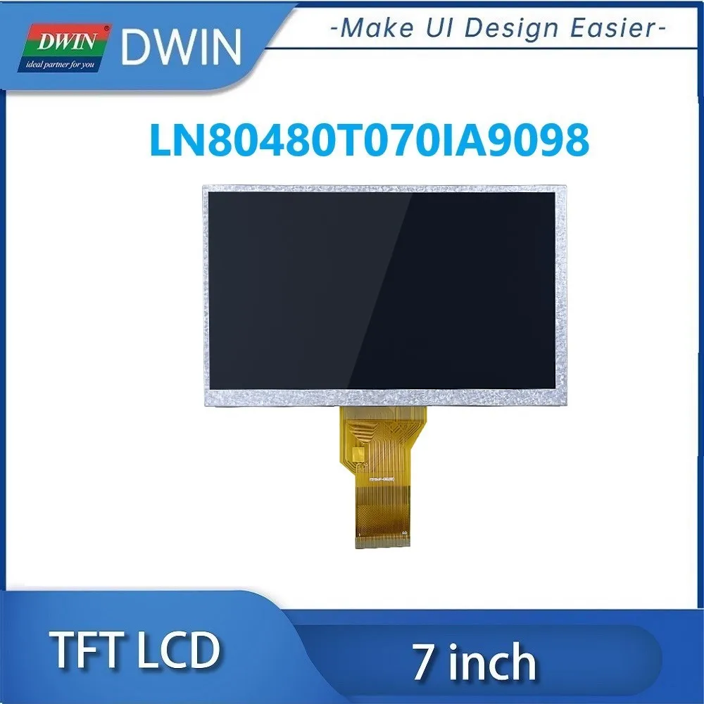 DWIN 7 Inch 800x480 900nit RGB Interface TN TFT LCD Display Module With Capacitive Resistive Touch  LN80480T070IA9098