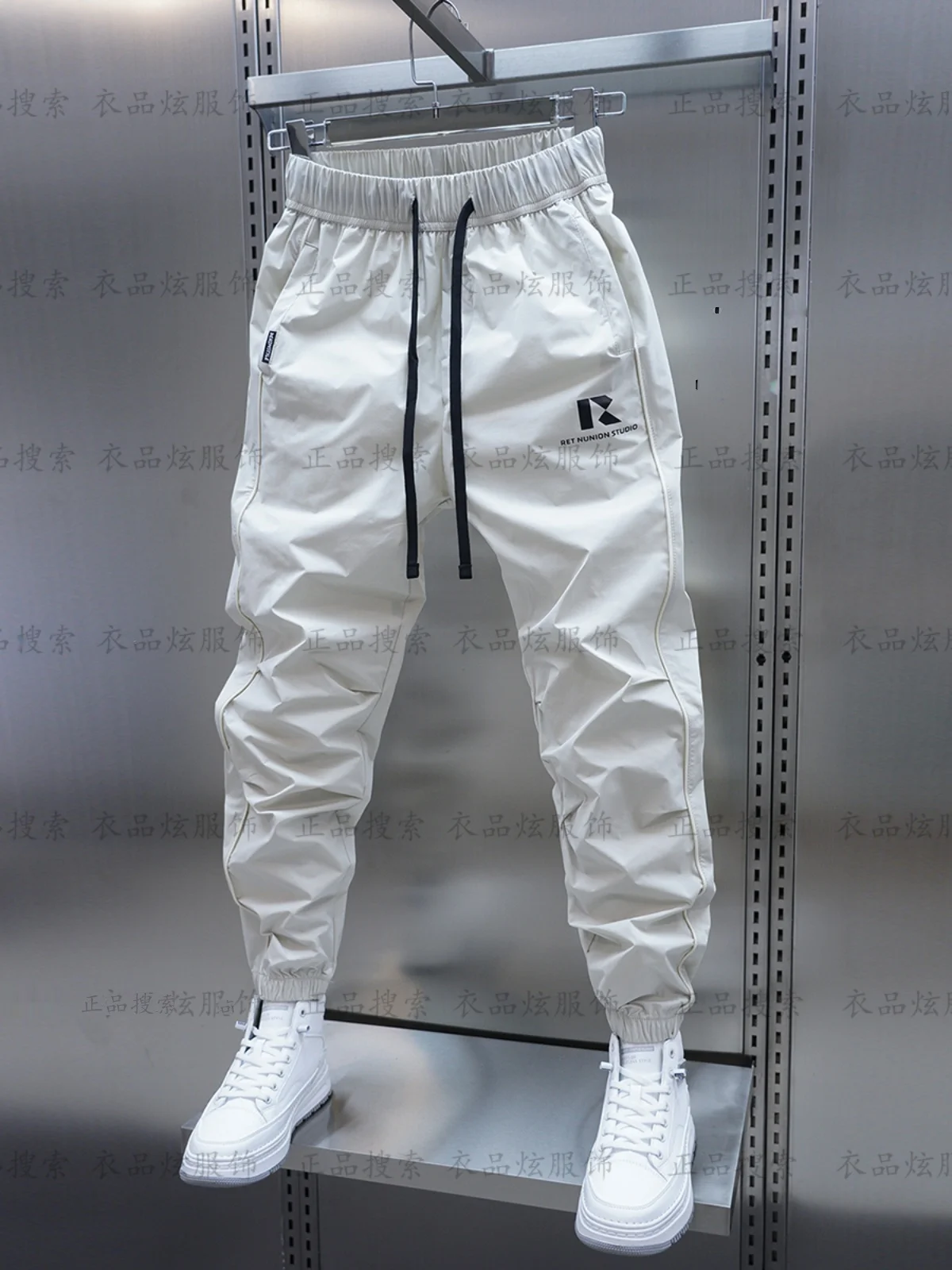 2025 春秋のメンズズボンファッションストリートジョガーパンツ男性カジュアル男性服弾性ウエストスウェットパンツカーゴパンツ