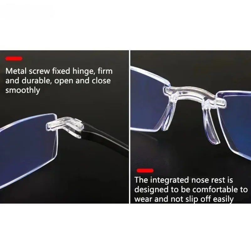 Óculos de leitura ultraleves para homens e mulheres, lentes retrô hd com bloqueio de luz azul, óculos clássicos quadrados para visão distante