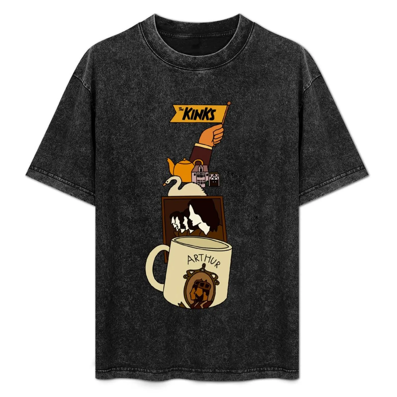 

arthur -- the kinks T-Shirt Basic Casual Wear Short Sleeve Top