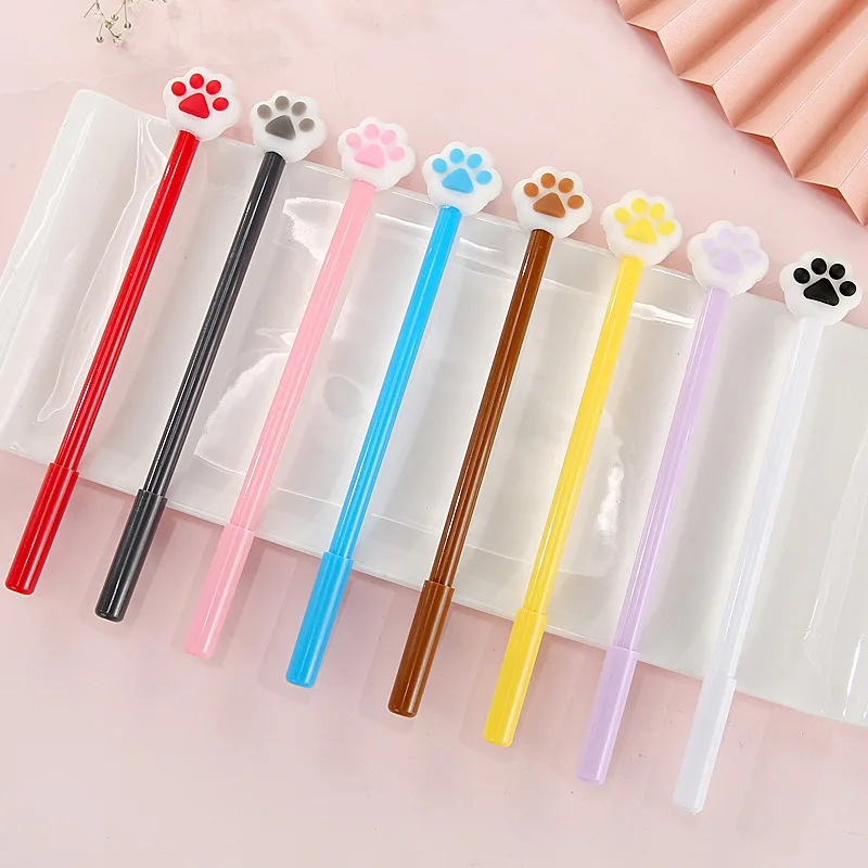 20Pcs cartoon creative cat paw three-dimensional modeling gender-neutral pen, student stationery office supplies