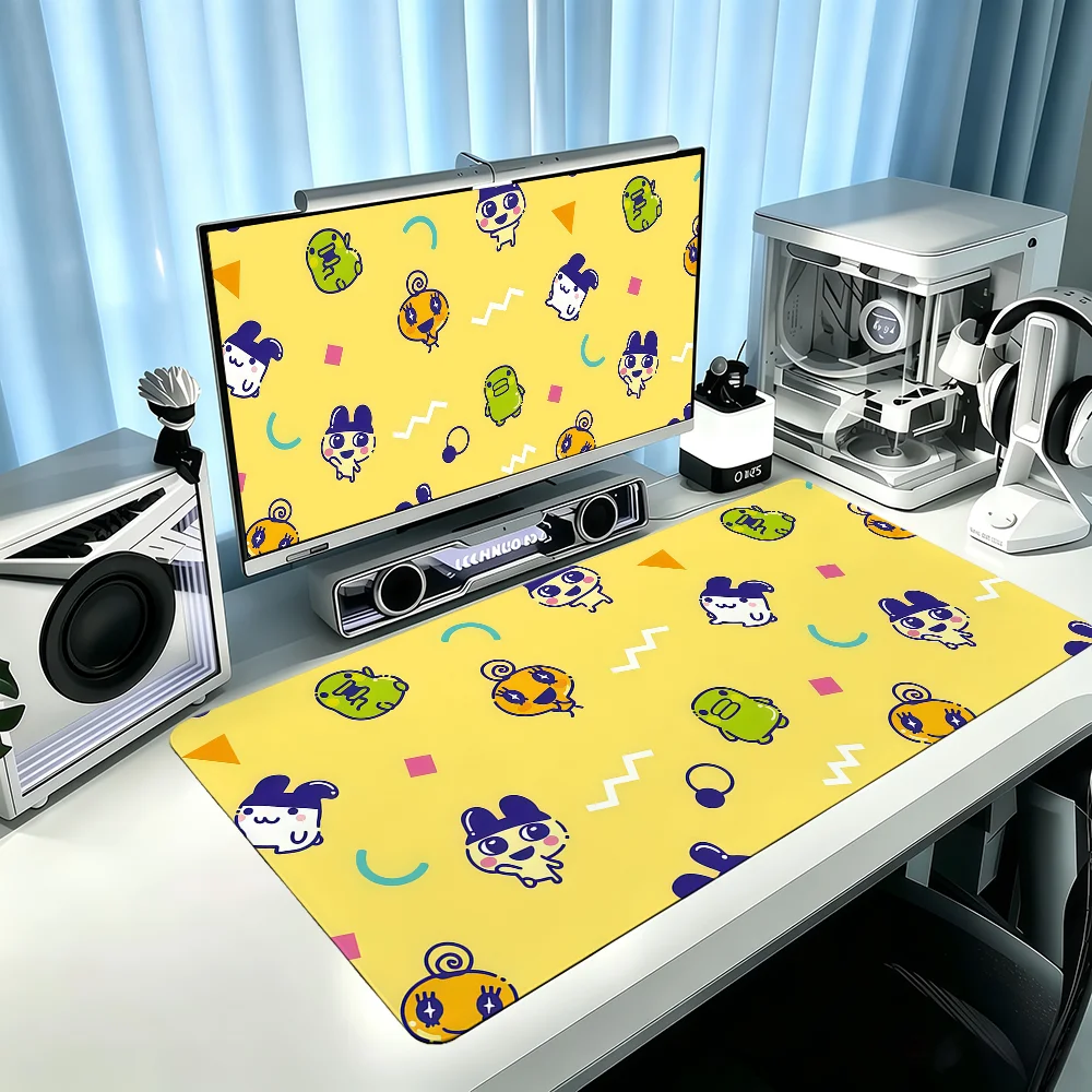 Cartoon T-Tamagotchi Kawaii Mouse Pad Large Non-slip Lockedge Desktop Computer Desk Mat Keyboard MousePad Office Gamer Student