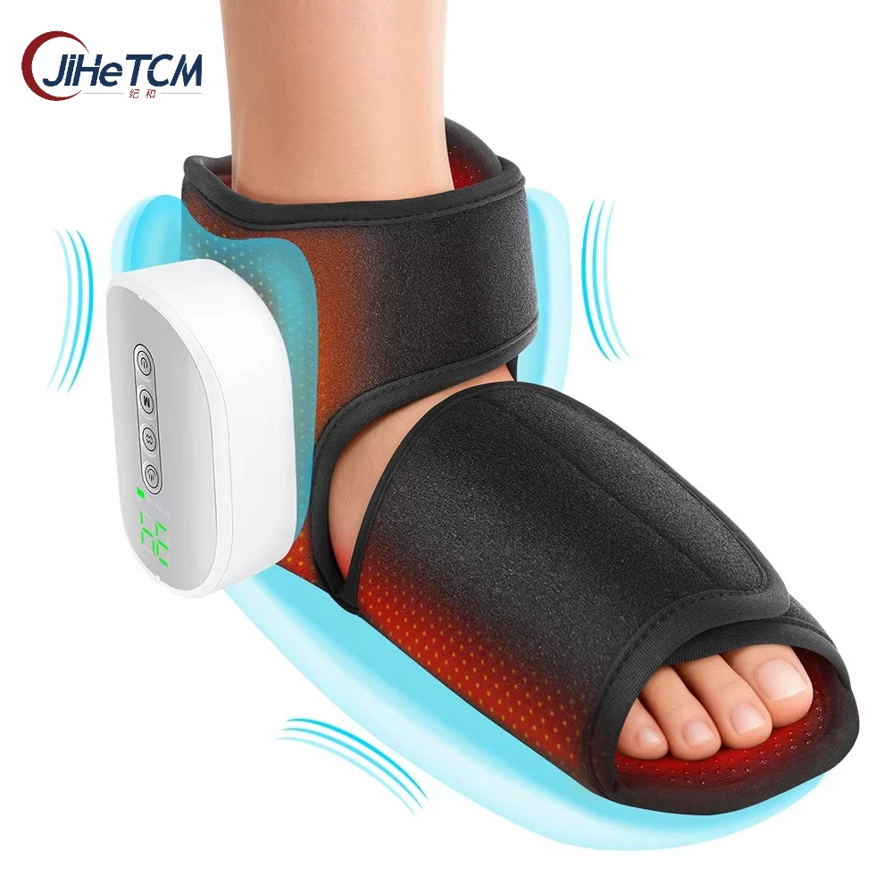 

Portable Air Compressed Foot Massager Level 4 Strength Airbag Foot Massager, Heated Ankle Wrap