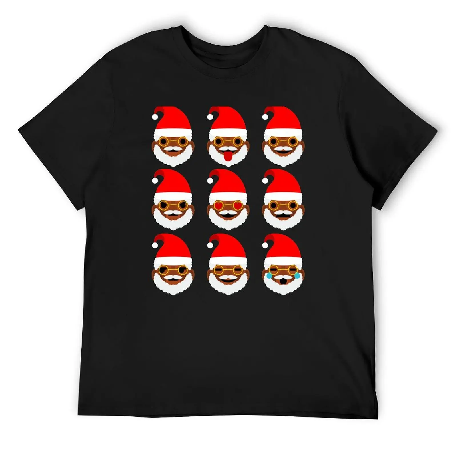 african santa emoji emoticons T-Shirt funny meme t-shirts blue archive quick-drying anime t shirts men clothing