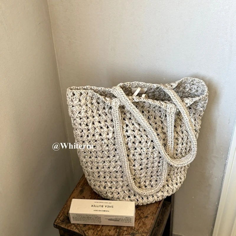 

2026 New Women's Handbag Fashion High Quality Women's Woven Bag Solid Color Versatile Shopping Storage Women's Crossbody Bag
