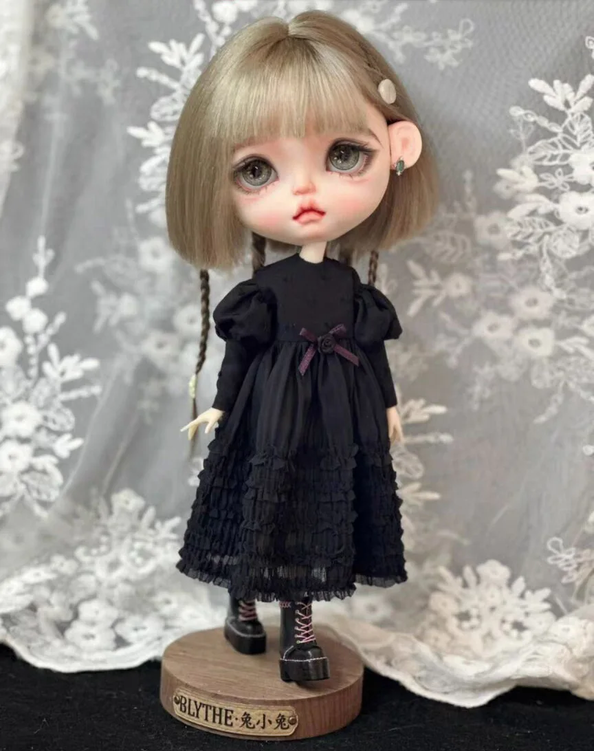 

2024 1 шт. Цельное платье в готическом стиле Blythe 1/6, 30 см (подходит для Pullip, Ob22/24/26, Licca)