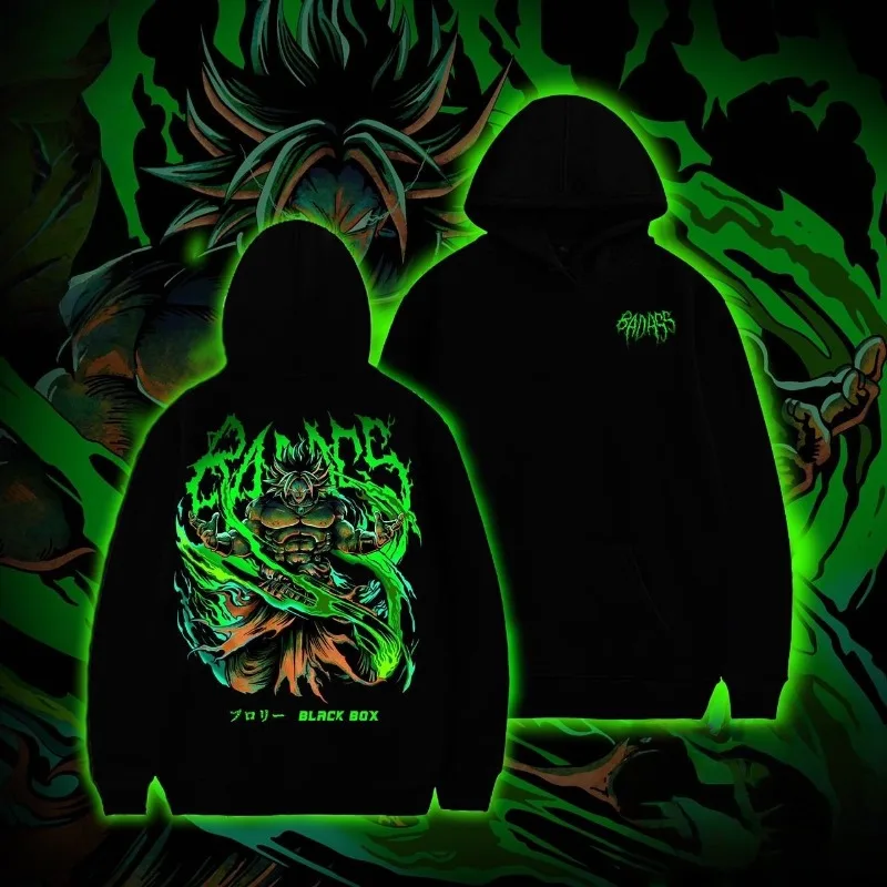 

Осень-зима мужские толстовки японского аниме Dragon Ball Broli графическая одежда мужской хлопковый пуловер с капюшоном Y2K большого размера в стиле Харадзюку