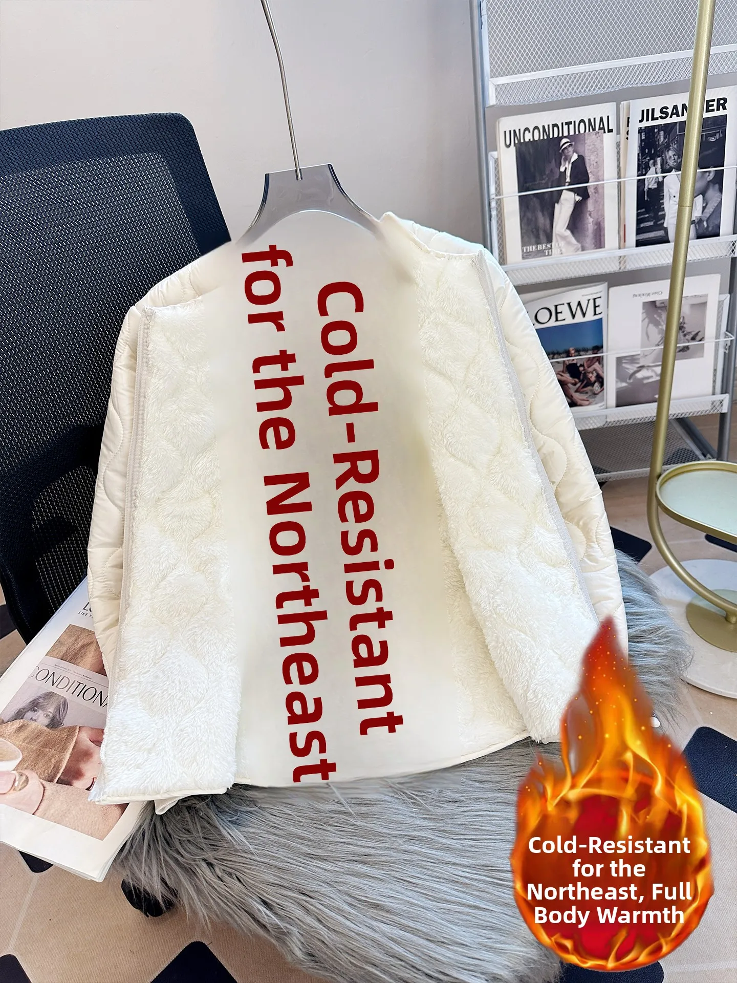 

Women's down Cotton Jaet Thermal Inner Liner Fce Lined Cold Resistant below Zero Warmth ort Sle Zipper Closure