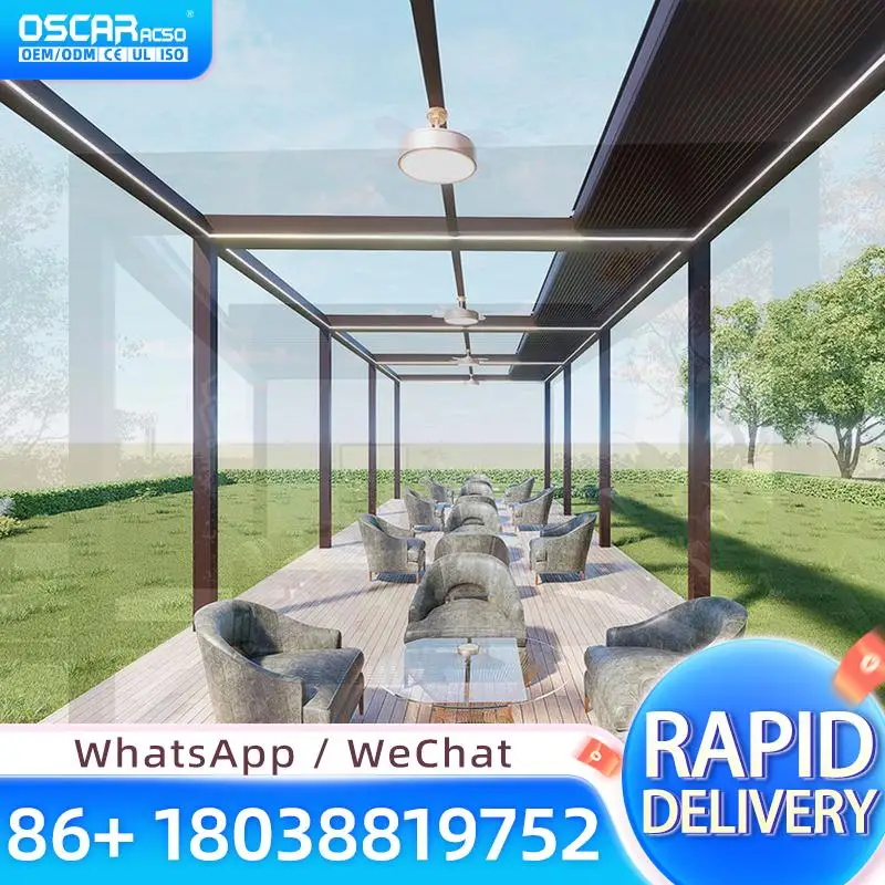 3x3 3x4 4x3 4x4 4x5 4x6 6x3 6x4 6x5 6x6m الحديثة في الهواء الطلق الألومنيوم هيكل كوة لحديقة الفناء الخلفي الفناء العريشة #3