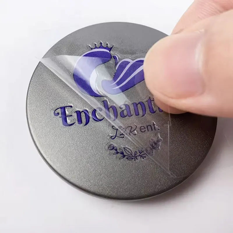 50PCS Custom Transfer Sticker Shiny Gold Silver Company Logo Wedding UV Print Personalized 3D Transfer Sticker
