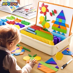 Juguetes Educativos de aprendizaje Montessori para niños, formas geométricas, tablero Tangram, rompecabezas magnético, juego para niños, regalo de Navidad