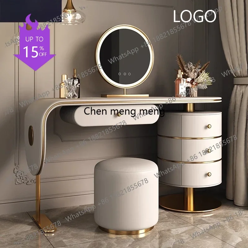 M183 Light luxury dresser high-end bedroommodern simple desk  integrated makeup table master bedroom solid wood makeup table