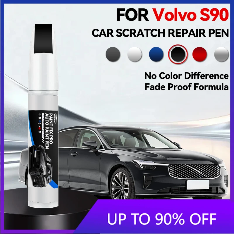 

Карандаш для подкраски Volvo S90, средство для ремонта автомобильной краски, удаления царапин, аксессуары для авто, белый 707, серый, коричневый