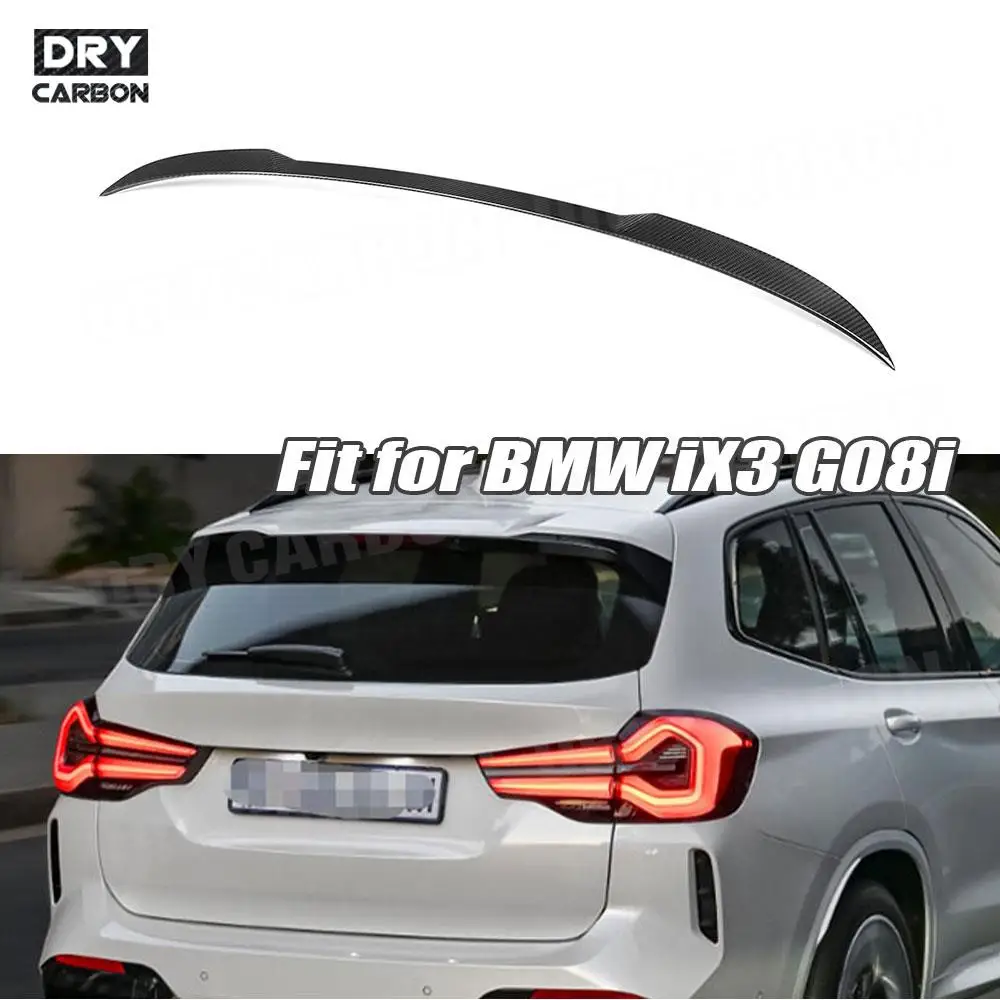 

Carbon Fiber Rear Spoiler Boot Trunk Wings Stying For BMW iX3 G08i 2022 Car Duckbill Spoiler FRP Black Body Kits Accessories