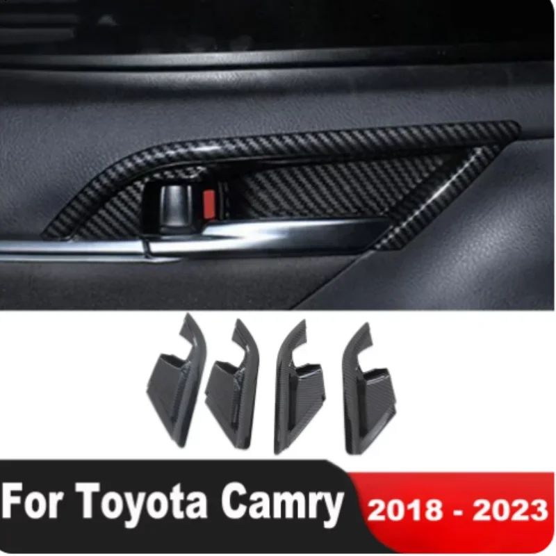 

LHD для Toyota Camry XV70 2018-2023 ABS Chrome, Стайлинг автомобиля, внутренняя дверная ручка, чаша, крышки, накладки, наклейки, декоративные аксессуары