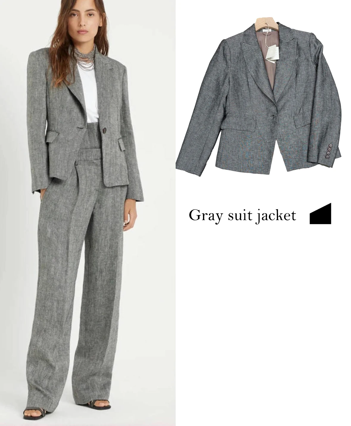 

FWRD Grey Textured Blazer Womens Casual Grey Textured Blazer Womens Fashionable And Versatile Gray Textured Suit Jacket FWRD0126