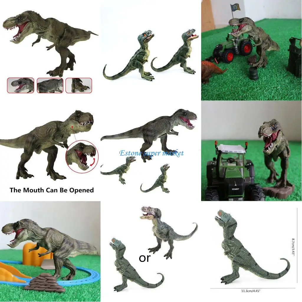 090B เด็ก Jurassic Tyrannosaurus ไดโนเสาร์ฟาร์ม/Jungle Interactive แบบพกพาของเล่น