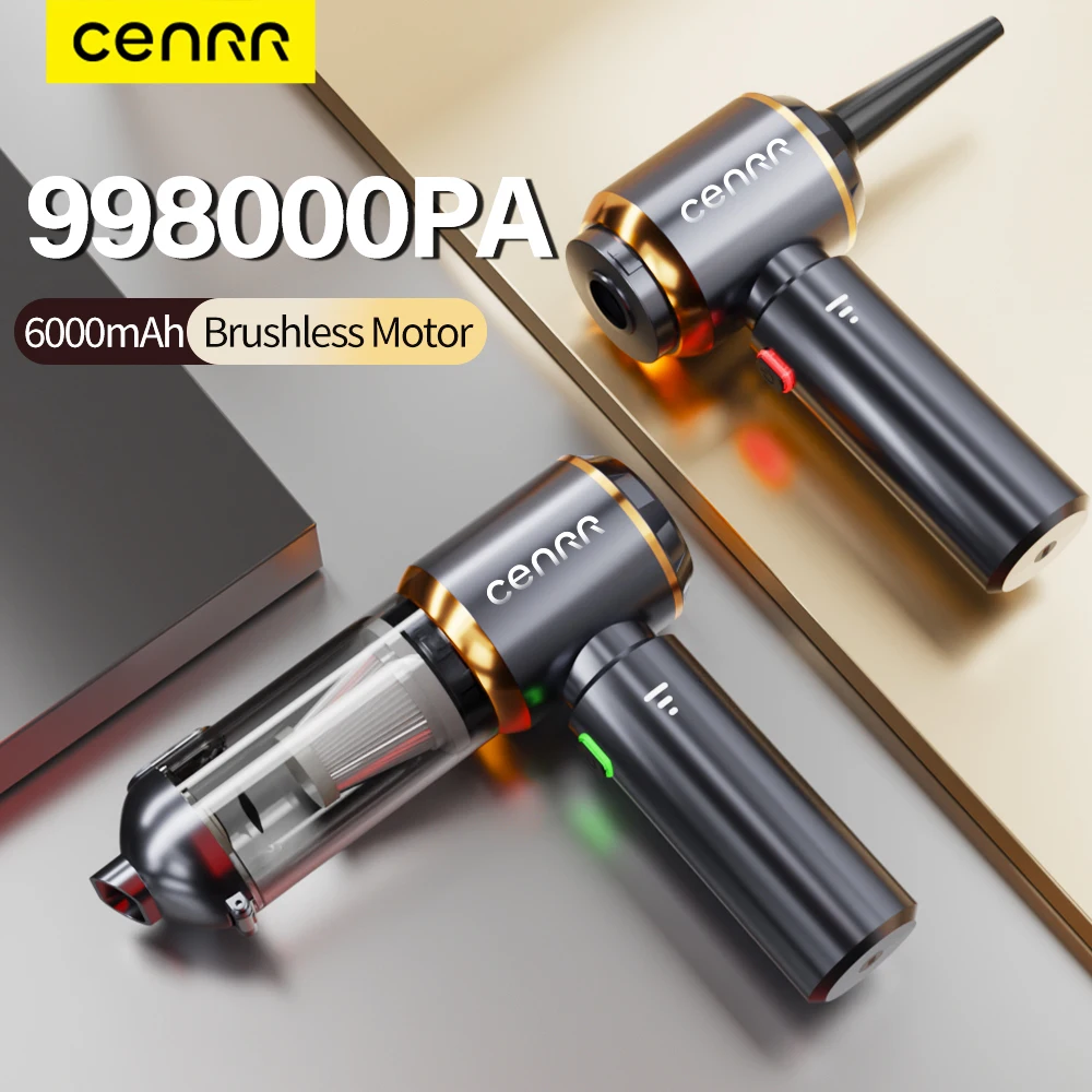 CENRR NEW Car Vacuum Cleaner Mini 998000PA Cordless Powerful for Home Handheld Blower Car Cleaner Portable Car Vacuum Cleaner