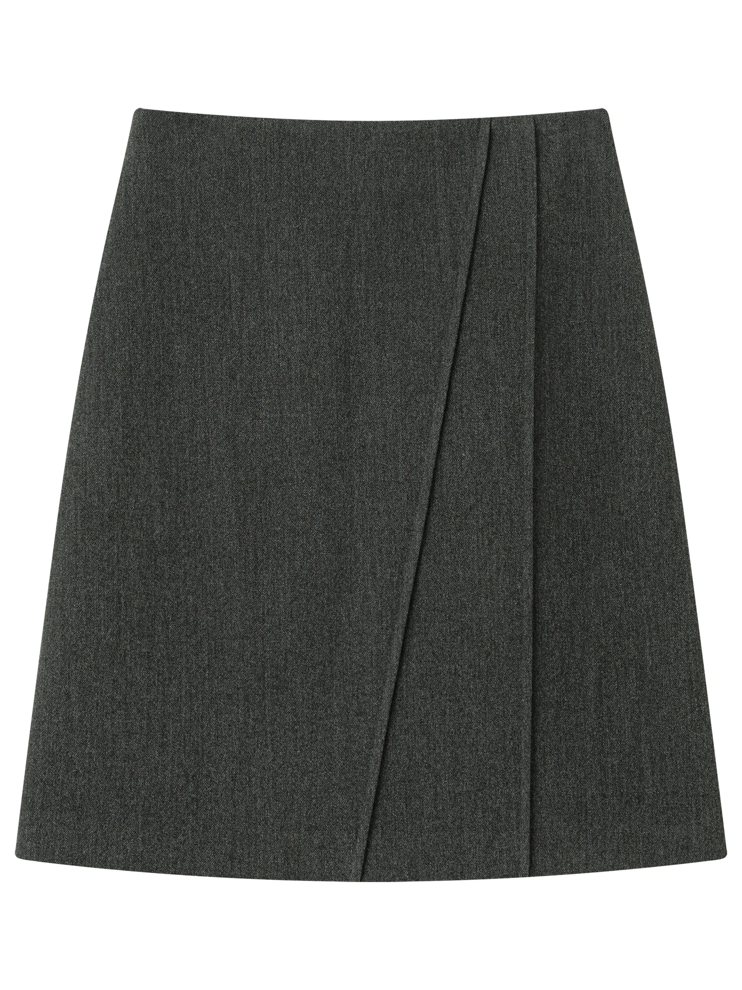 FSLE Damen A-Linien-Midirock mit 3D-Einsatz und diagonalem Schnitt, Winter 2026 Neuheit, eleganter, vielseitiger Schlagrock für den Alltag – Detail 3