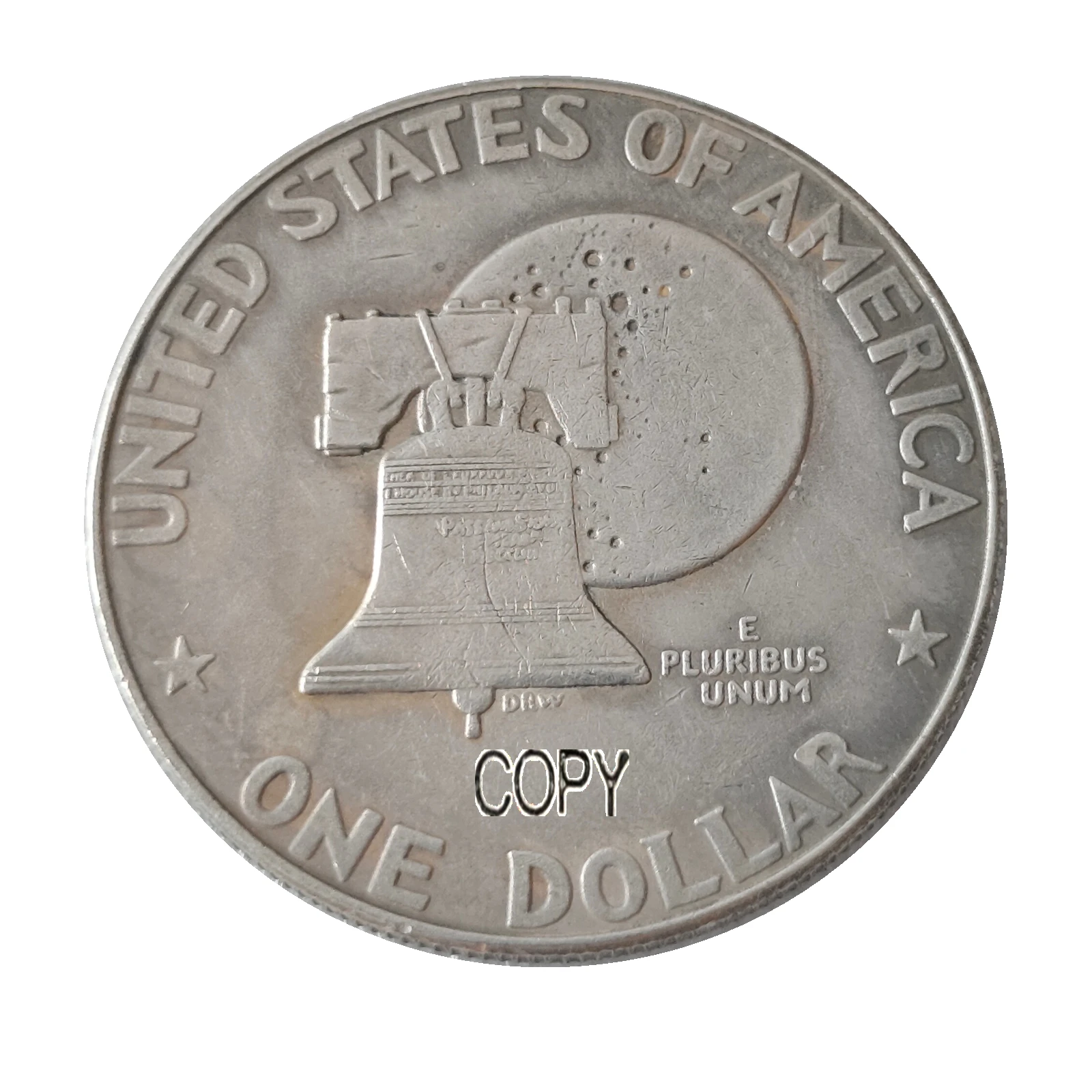 الولايات المتحدة الأمريكية 1976 Ike أنماط الدولار عملة نسخة مطلية بالفضة #2