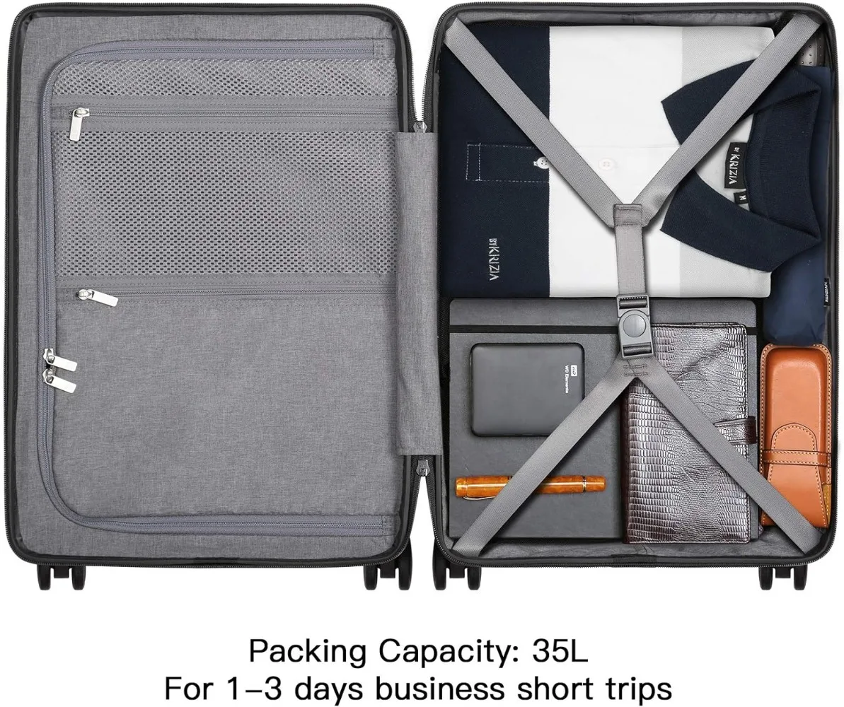 Imagem -05 - Runner Pro Carry-on Bagagem Leve pc Hardside Mala Porta de Carregamento Usb Spinner Trolley 20 Level8-road