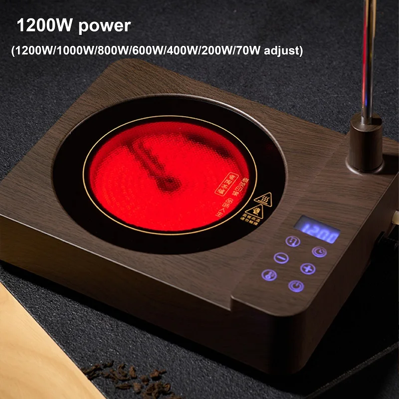 1200W Automatic Water Electricity Pottery Stove Tea Stove Pumping Water Tea Maker Home Tabletop Mute Induction Cooker 4 Gear