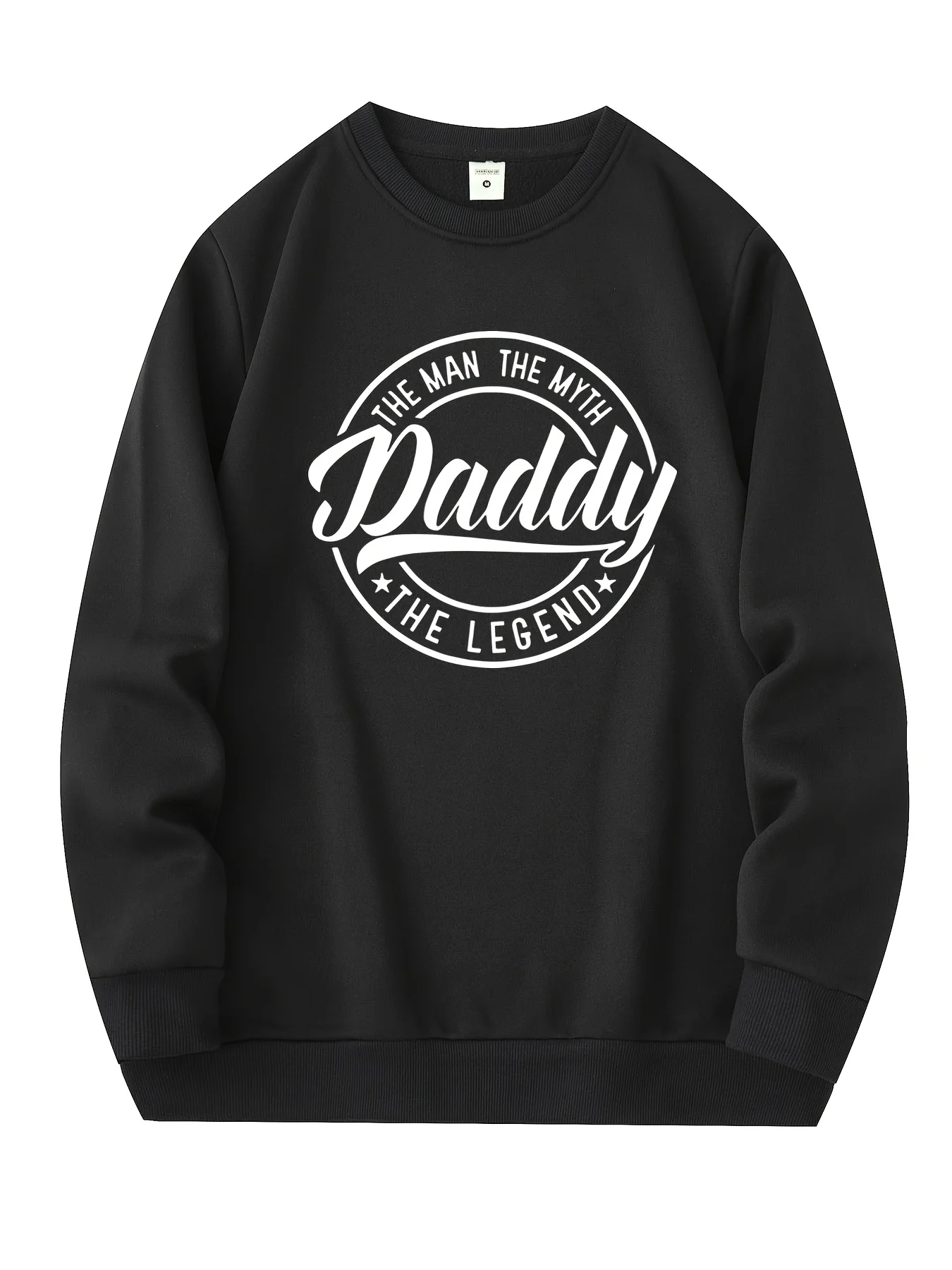 هوديي كاجوال للرجال برقبة دائرية وأكمام طويلة، مع امتداد قليلاً. #1