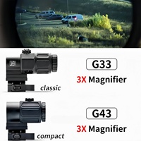 Tactical G33 G43 G45 Sight Fixed 3X 5X Magnifier Scope with Quick Disassembly and Flipping for Airsoft Hunting Collimator