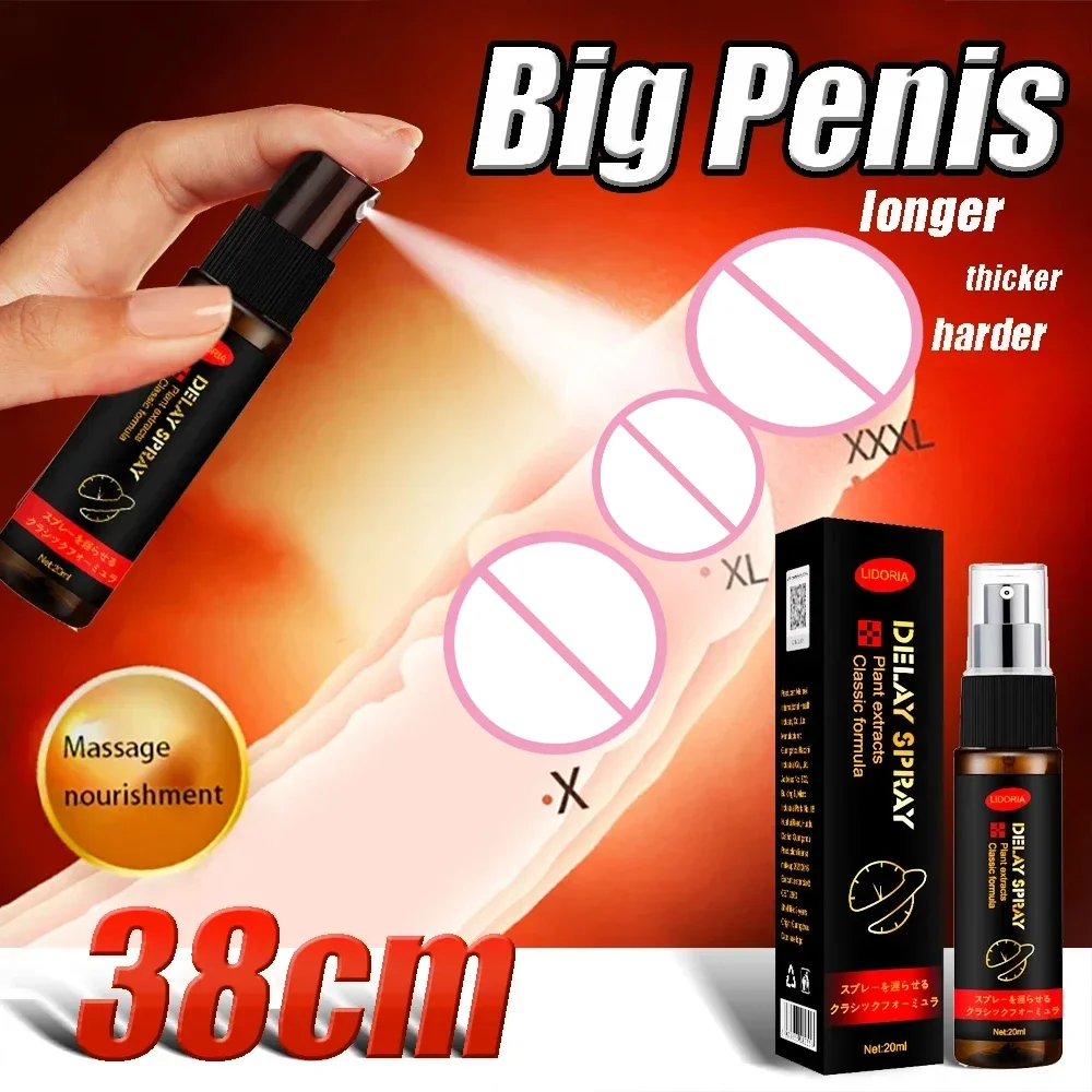 Delay Spray Sex For Men 20ml External Use Anti Premature Ejaculation Lasting Long 60 Minutes Penis Enlargement Sex Toy For Men