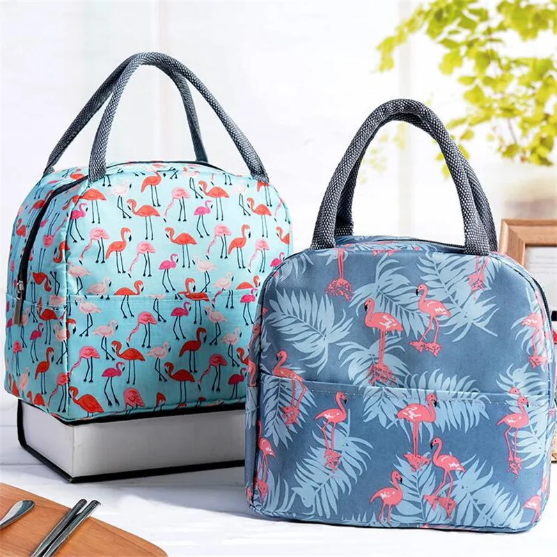 Cooler Bags Functional Pattern Cooler Lunch Box Insulated Bag Flamingo Lunch Bags Tote Food Picnic Bags Lunch Bags For Women