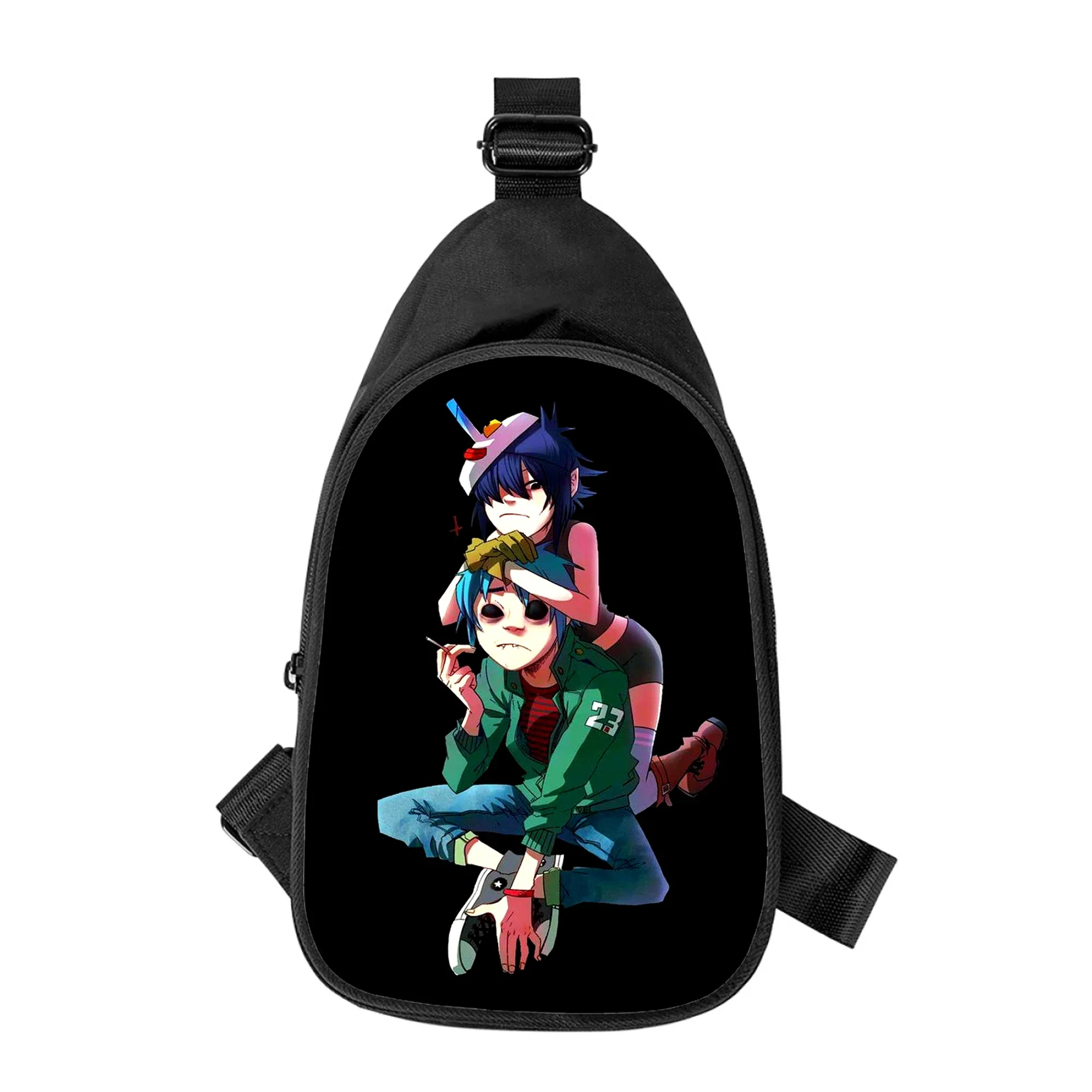 Gorillaz band 3D Print New Men Cross Chest Bag Diagonally Women Shoulder Bag Husband School Waist Pack Male chest pack