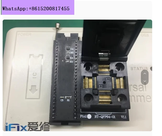 

RT809HSE Clamshell Seat Variable Frequency Air Conditioner MCU IRMCK341_343_311 Adapter Seat RT-QFP64-01