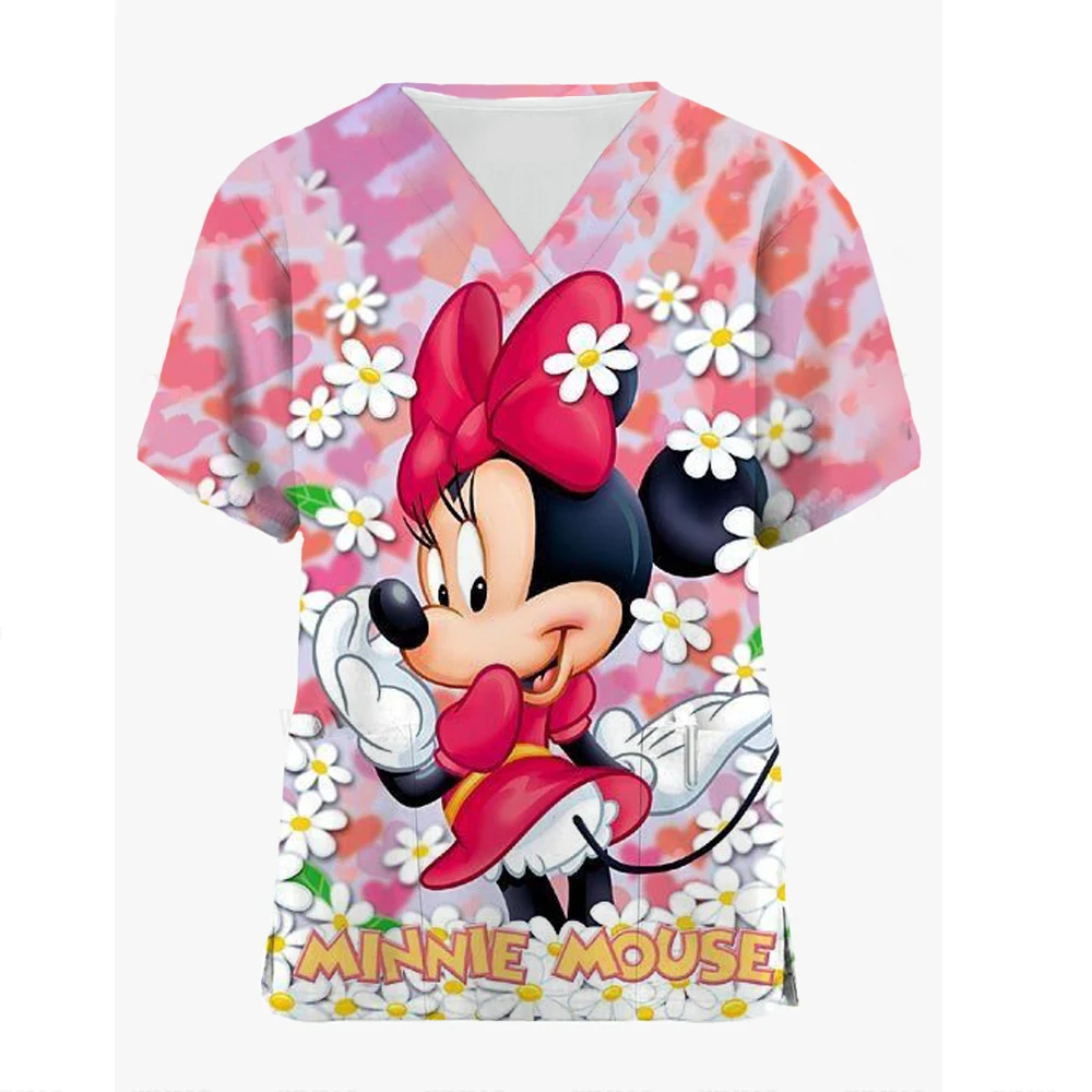 Disney Top Women Women's -shir T Shirt Nursing Uniform Traf Woman Clothing Traffic 2024 Funny Tees Store Tops T-shirts T-shirt