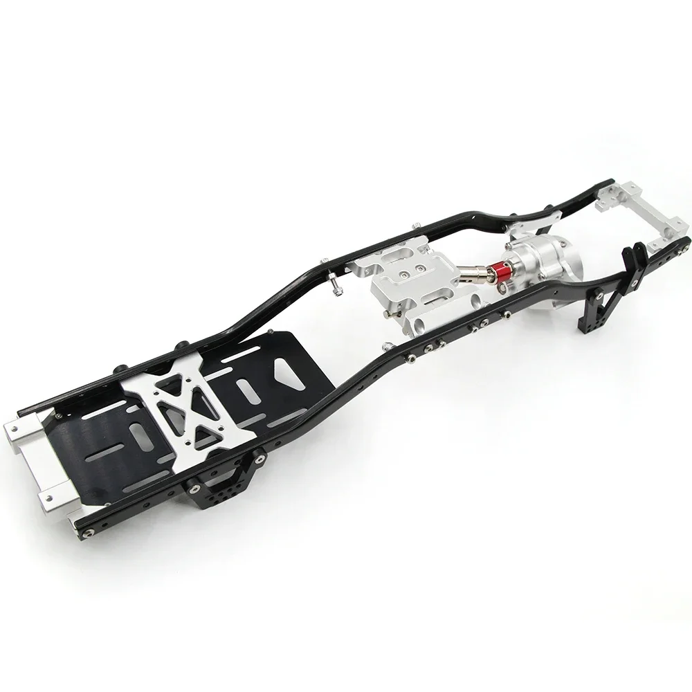 RC AXIAL SCX10 METAL CHASSIS FRAME 313MM WHEELBASE WITH FRONT GEARBOX FOR 1/10 JEEP WRANGLER BODY SHELL