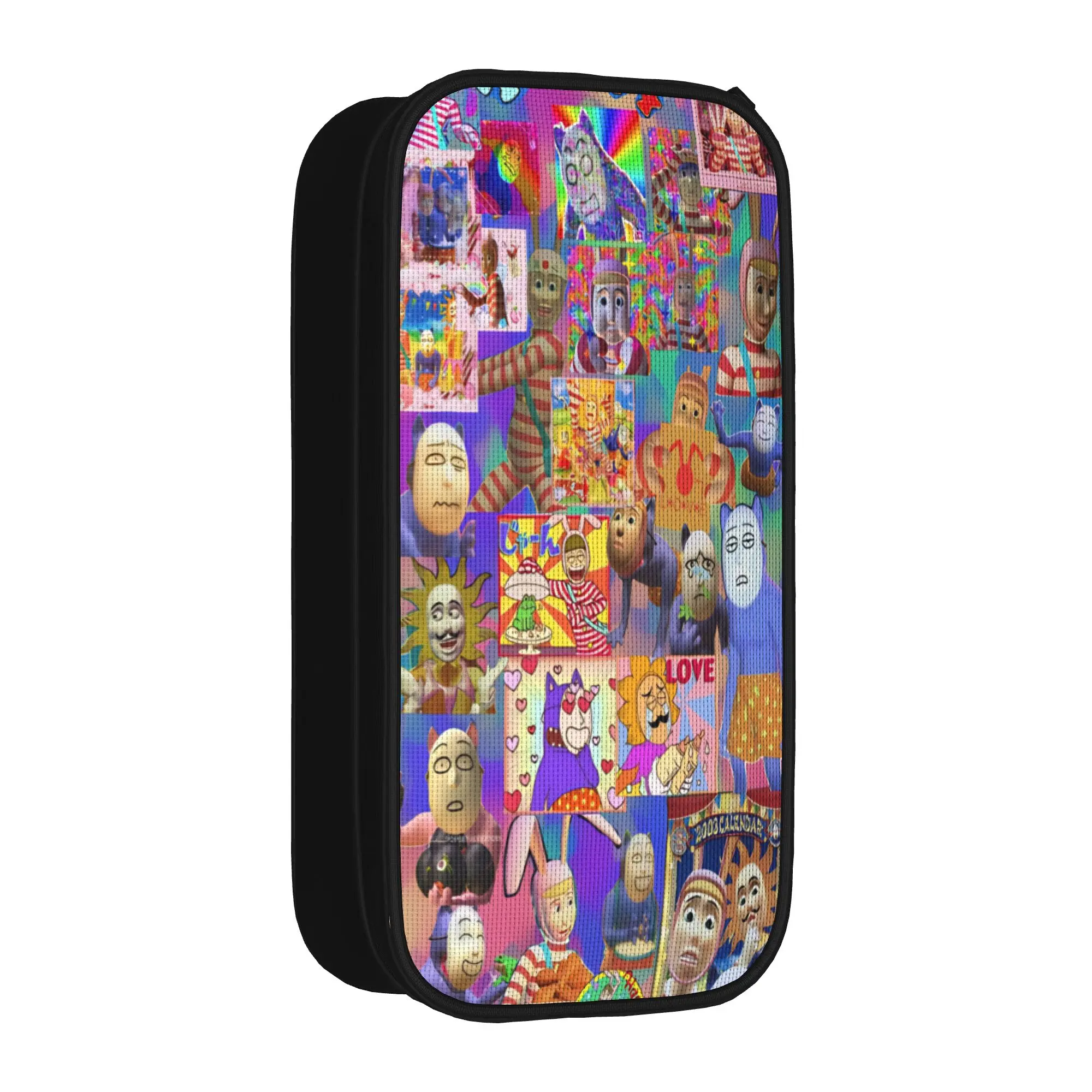 Large Pen Box Popee the Performer School Accessories  Double Layer Pen Case Women Makeup Bag Perfect Gifts