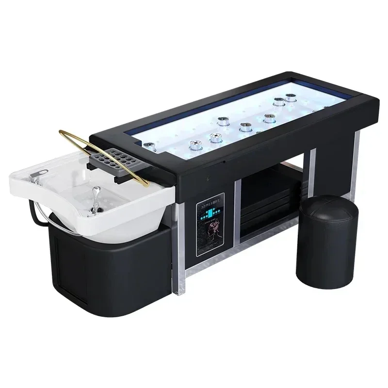 Shampoo Chair Moxibustion Smoke-Free Special Integrated Water Circulation Steaming Bed Barber Shop Thai Massage Bed